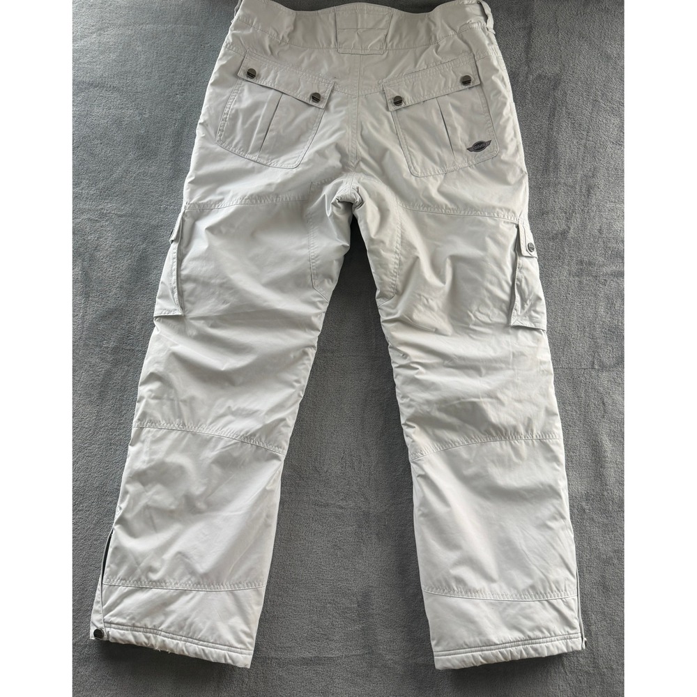 Sims Womens Cargo Snow Pants White Insulated Ski Snowboard Trousers Large - Picture 2 of 9